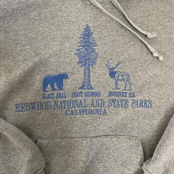 Oversized Redwoods National State Park Sweatshirt Pullover Hoodie - Picture 2 of 4